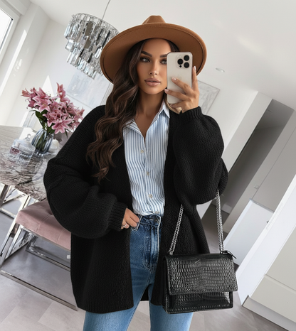 Cozy Elegance Open Cardigan™